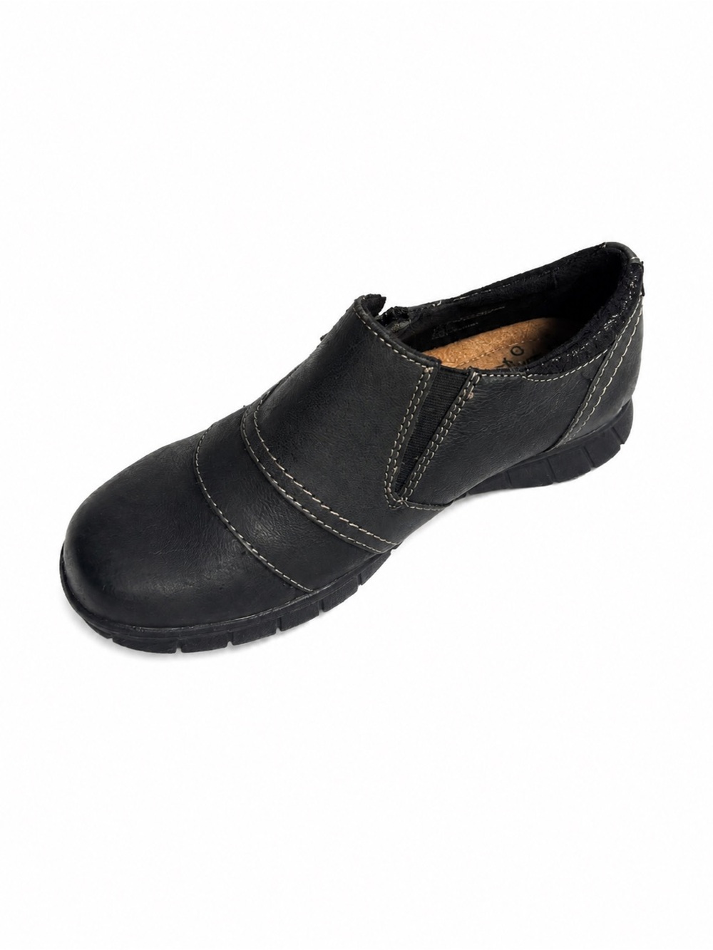 Earth Origins Nila Loafers 6.5W Black Leather Comfort Shoes NWOT - Picture 3 of 6